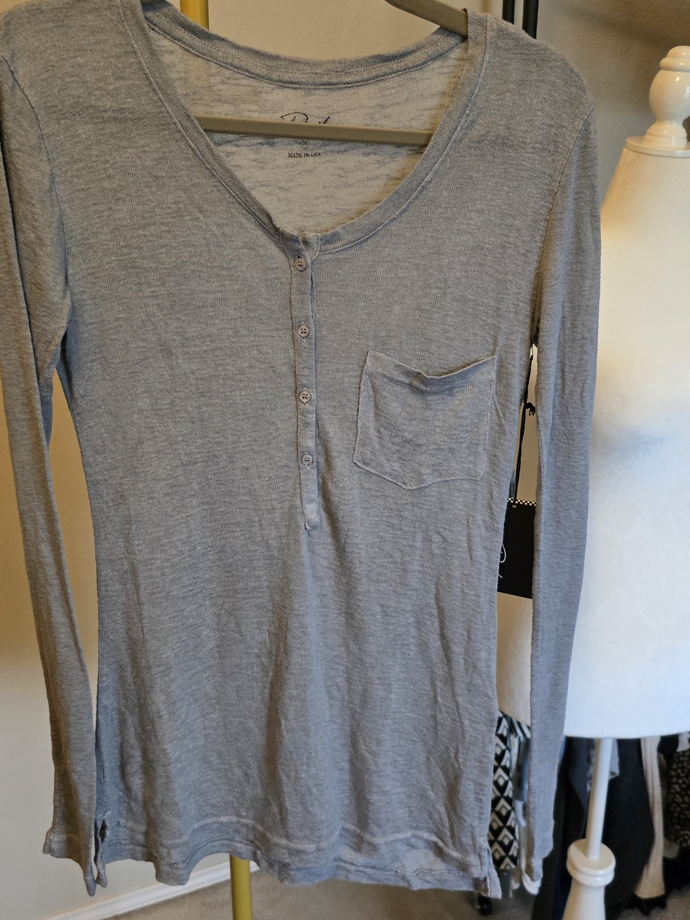 Rails Light Gray Tunic Top